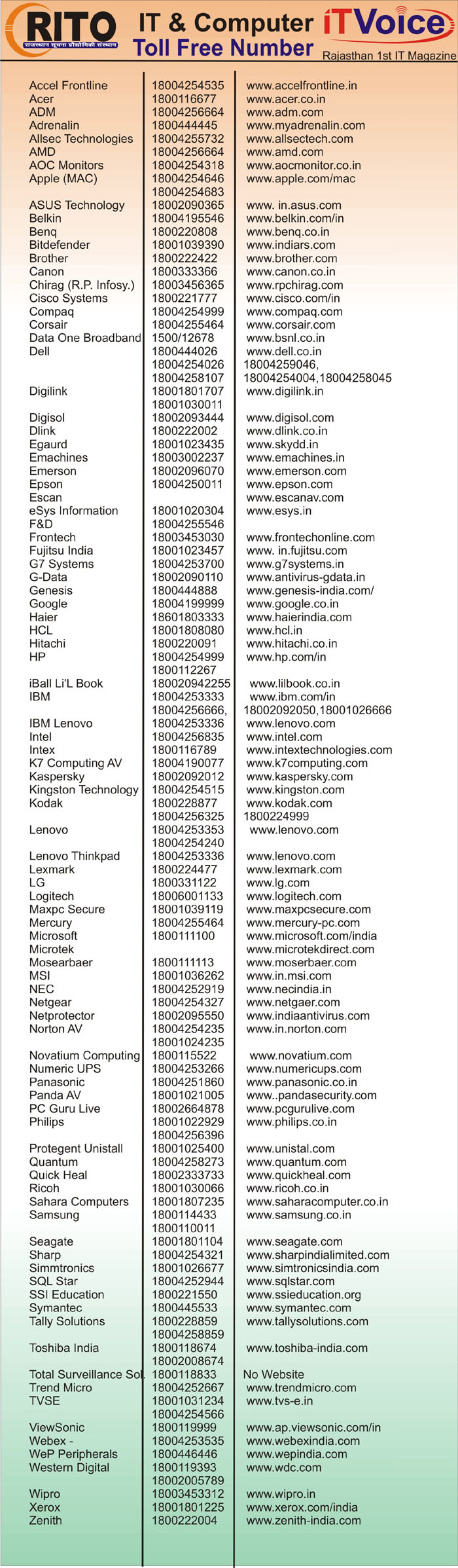 IT & Computer Toll Free